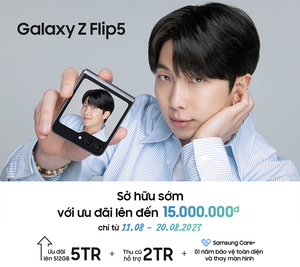 Mua Galaxy Z Flip 5 trên web Samsung Việt Nam được nâng cấp bộ nhớ, gói dịch vụ Z Elite giá 8 triệu đồng, 4 màu độc quyền