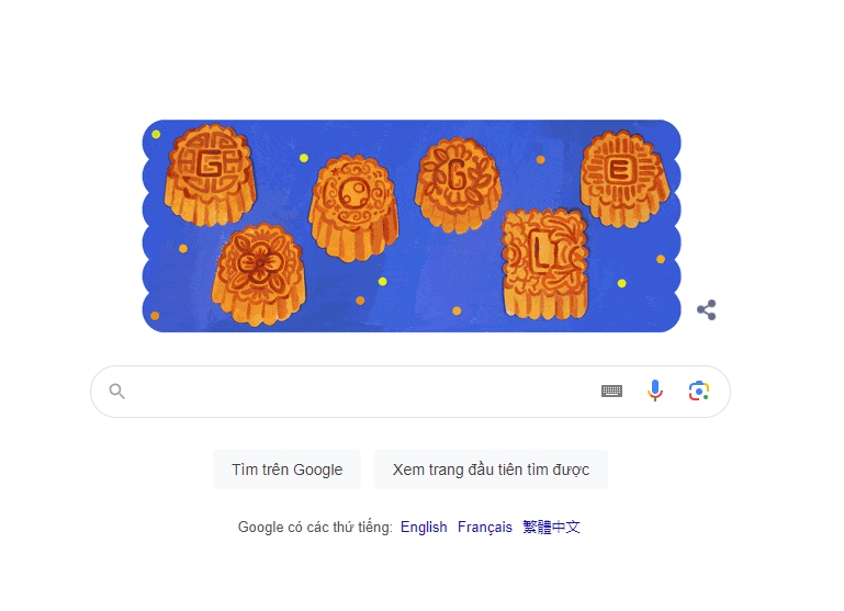 Google Doodle đổi biểu tượng, nhìn đâu cũng thấy bánh trung thu