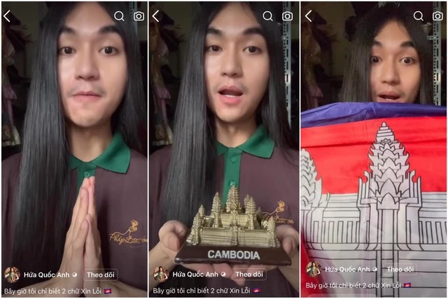 TikToker Việt gây phẫn nộ vì clip câu view Angkor Wat nhưng để cờ... Thái Lan