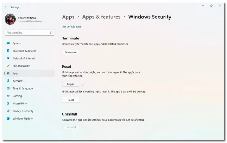 Windows Security trên Windows 11 không hoạt động, phải làm gì?