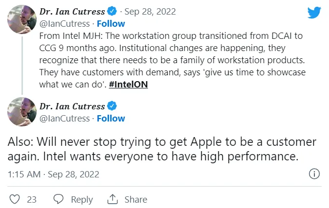 Xa rồi lại nhớ! Intel vẫn mong Apple quay lại mua chip 