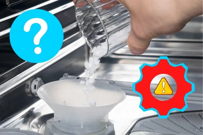 Tại sao máy rửa bát báo hết muối rất nhanh, dù muối vừa mới đổ?