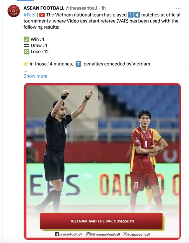 Thống kê đáng báo động về tuyển Việt Nam kể từ khi thi đấu có VAR