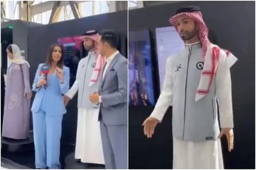 Robot nam đầu tiên của Saudi Arabia sàm sỡ nữ phóng viên