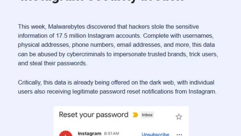 17,5 triệu tài khoản Instagram bị lộ trên web đen, Meta gửi email yêu cầu đổi mật khẩu