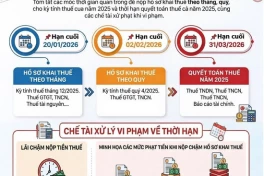 Lưu ý đặc biệt về 3 mốc nộp thuế không được chậm trễ