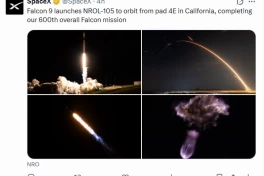 SpaceX, thuộc sở hữu của Elon Musk, đã thông báo hoàn thành thành công vụ phóng tên lửa Falcon thứ 600