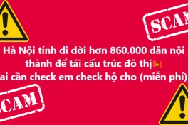 Tìm thông tin 'quy hoạch, di dời dân nội thành': Cẩn trọng dính bẫy lừa đảo