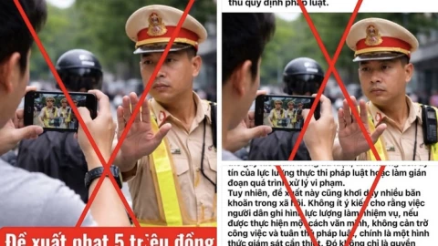 Thực hư thông tin 'phạt 5 triệu vì quay video CSGT' lan truyền trên mạng