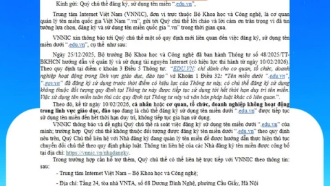 Vì sao nhiều người không thể gia hạn tên miền edu.vn nữa?