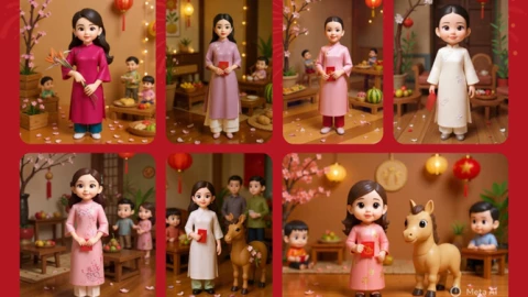 Khi công nghệ "thổi hồn" vào Tết cổ truyền: Giới trẻ rần rần tạo ảnh Chibi áo dài và Sticker xin lì xì "độc bản"