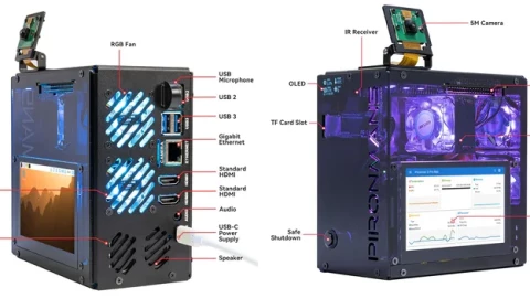 Chiếc PC tháp giá 3,7 triệu đồng chạy Raspberry Pi 5, có màn hình cảm ứng và hỗ trợ AI