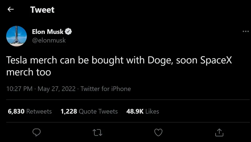 Giá Dogecoin lại tăng vọt vì Elon Musk