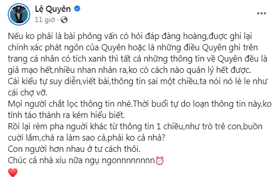 Tin giả tràn lan, Lệ Quyên hướng dẫn khán giả cách chắt lọc thông tin