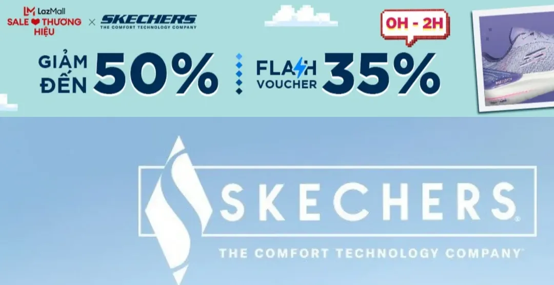 Skechers kết hợp Lazada mở đợt giảm giá sâu toàn dải sản phẩm ở Việt Nam