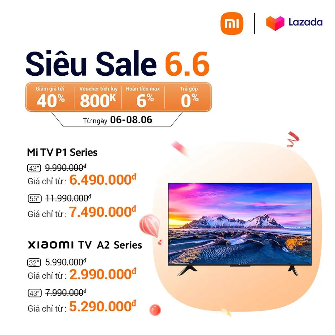 Xiaomi giảm giá tới 40% cho nhiều điện thoại, đồ gia dụng, thiết bị chăm sóc sức khỏe dịp 6/6