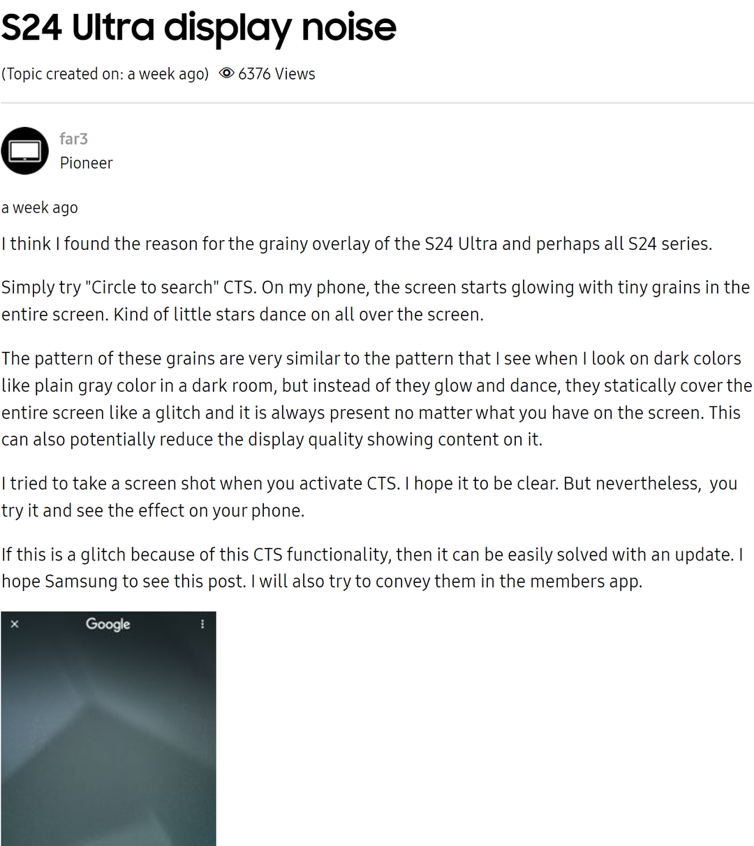 Flagship 1.300 USD của Samsung dính lỗi mới: màn hình Galaxy S24 Ultra nhiễu hạt, đục ngầu đầy sạn
