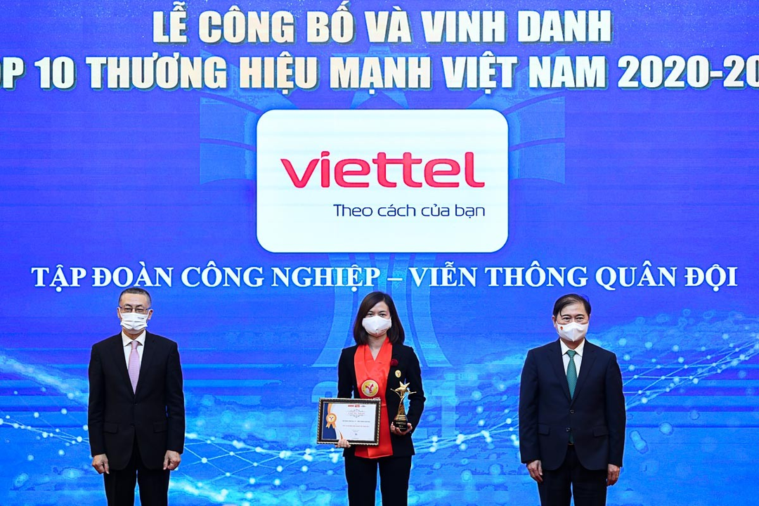 Thương hiệu mạnh Việt Nam 2020-2021: Viettel được công nhận là thương hiệu hàng đầu