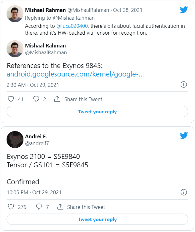 Thêm bằng chứng chip Tensor của Google Pixel có thể là Exynos đổi tên