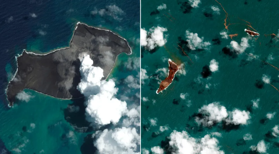 NASA: Vụ phun trào núi lửa ở Tonga mạnh hơn “gấp hàng trăm lần” so với quả bom nguyên tử thả xuống Hiroshima