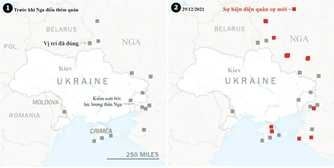 Quân đội Nga đang áp sát Ukraine như thế nào?