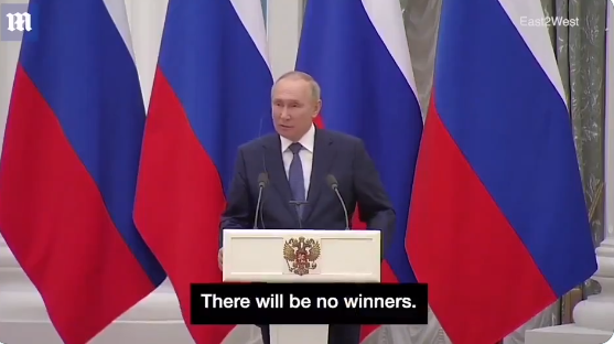 Putin nói rất rõ ràng nếu phương Tây tiến hành thêm Ukraine vào NATO sẽ dẫn đến chiến tranh hạt nhân