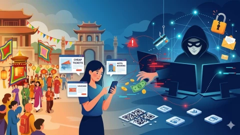 Cảnh báo chiêu trò lừa đảo trực tuyến nở rộ dịp lễ hội đầu năm