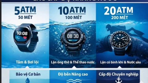 5ATM, 10ATM và 20ATM: Hướng dẫn đơn giản khi mua thiết bị chống nước