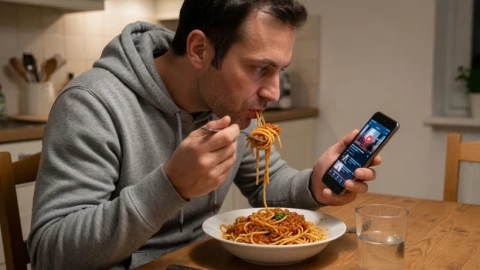 4 hệ lụy không ngờ của thói quen vừa ăn vừa xem điện thoại