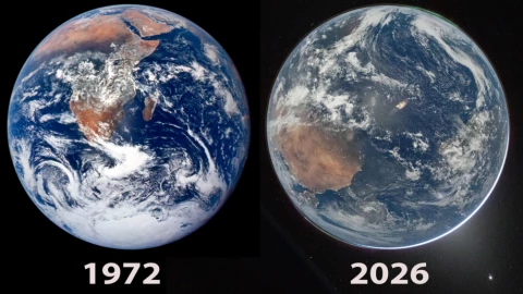 Vì sao ảnh chụp Trái Đất cách đây 54 năm lại trông sáng và đẹp hơn tấm vừa chụp trong sứ mệnh Artemis II?