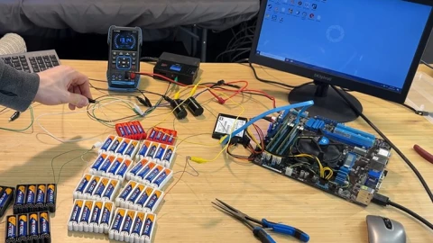 Youtuber dùng pin AA để cấp điện cho máy tính và cái kết ít ai ngờ