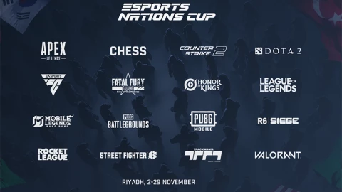 Esports Nations Cup 2026 công bố 16 bộ môn thi đấu chính thức, 100.000 game thủ tham gia