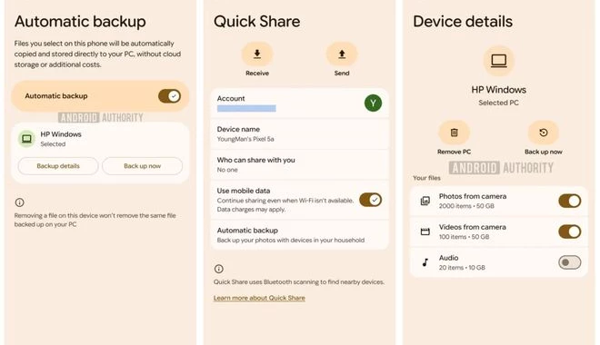 Google Android có thể cho phép ảnh và video từ điện thoại lưu vào máy tính mà không cần trả phí đám mây