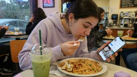 Vì sao người trẻ phải vừa ăn vừa lướt điện thoại mới thấy ngon?