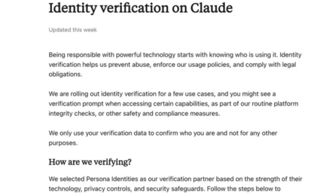Claude siết xác minh danh tính: người dùng phản ứng mạnh