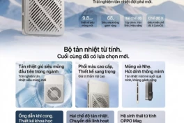 Oppo sản xuất cả tấm tản nhiệt khí siêu mỏng, gắn từ tính với điện thoại