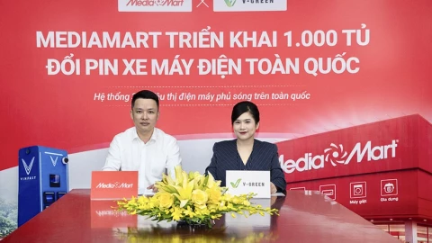 MediaMart lắp 1.000 tủ đổi pin xe điện ngay trong tháng 5/2026