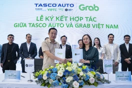 Tasco Auto và Grab Việt Nam bắt tay, ra chính sách giá và sạc riêng cho tài xế chuyển sang xe điện