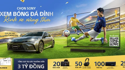 Khởi động World Cup 2026, Sony tung ra “mưa giải thưởng lớn nhất năm” cho khách mua TV và loa