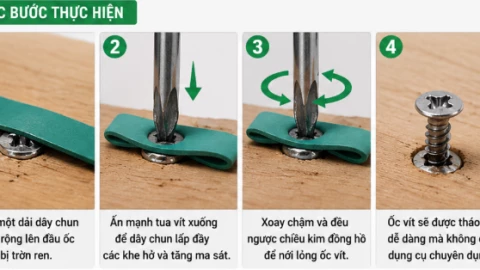 Cách xử lý vít trờn ren rất đơn giản, đừng vội mua bộ tháo vít chuyên dụng