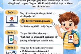 Cách kích hoạt định danh mức độ 2 cho trẻ dưới 14 tuổi