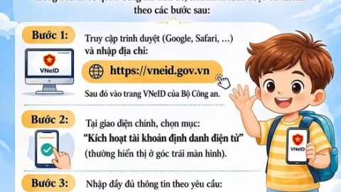 Cách kích hoạt định danh mức độ 2 cho trẻ dưới 14 tuổi