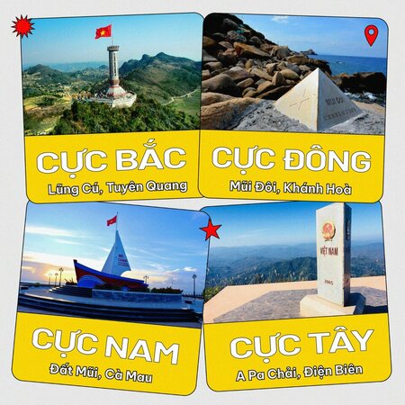 🇻🇳4 điểm cực của Việt Nam, may quá vẫn giữ nguyên tên :x