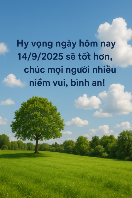 một ngày mới, hy vọng mới!
