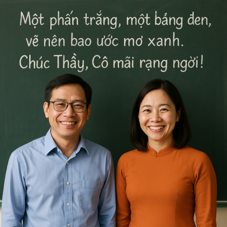 Nhân ngày 20/11, xin gửi đến cô, thầy lời tri ân sâu sắc nhất. Cảm ơn người đã thắp lên
