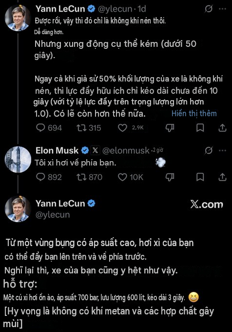 Elon Musk và "bố già" AI bàn về... rắm