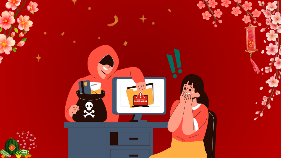 Đỏ Vàng Minh Họa Tết Nguyên Đán Hình Nền Màn Hình Chính.png