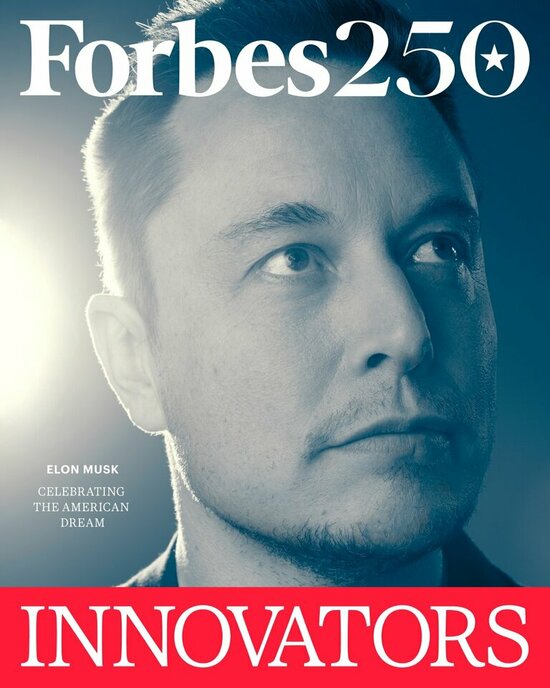 Elon Musk đứng đầu danh sách 250 nhà đổi mới vĩ đại nhất của Forbes.