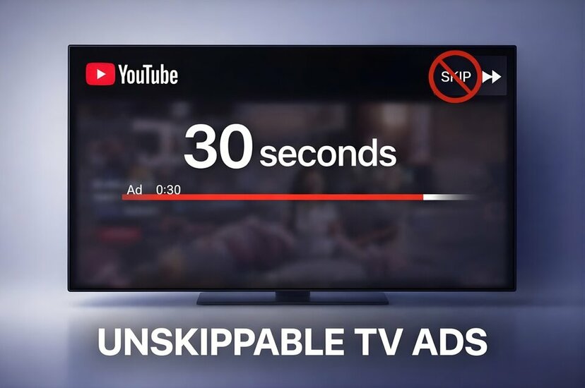 YouTube đưa quảng cáo "30 giây và không thể bỏ qua" lên tất cả TV 🤣