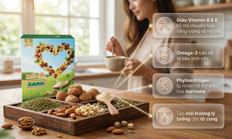 Review 3 loại ngũ cốc nội tiết tạo kiềm được mẹ bỉm tin dùng